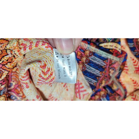 Zesica Women's Bohemian Colorful Wrap Dress V-Neck Short Sleeve Medium - Picture 11 of 13